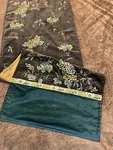 Natori Potala Palace Coffee Bean Embroidered Floral Velvet Bed Shawl 79 X19.5. Fixed Price $110.00.