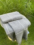 Zealand Sheep Wool Blanket Natural Throw Plaid 55X79IN Eco Bedspread. Fixed Price $76.00.