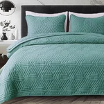 Soft King Size Set For All Seasons, 3-PIECE Ultrasonic Geometric Be. Fixed Price $62.99.