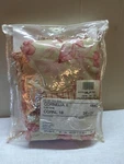 Richloom Euro Sham Pillow Case Floral Pattern On Beige Fine Burlap 1 Piece - Nos. Fixed Price $13.11.