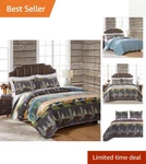 Rustic 3-PIECE Black Bear Lodge Quilt Set For Full/queen Beds By Greenland Home. Fixed Price $143.99.