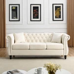 3 Seater Chesterfield Velvet Sofa Button Tufted Couch Rolled Arms Nailhead Trim. Fixed Price $476.99.