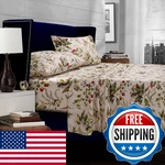 Tribeca Living Cotton Percale Twin Xl Size Bed Sheet Set 300 Thread Count Extra. Fixed Price $81.58.