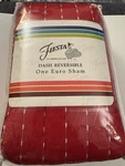 Fiesta Classic Red Orange Reversible Euro Sham New 100 Percent Cotton C34. Fixed Price $16.00.