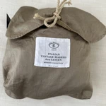 Restoration Hardware Italian Vintage-wash Sateen Boxspring Cover Twin Prairie. Fixed Price $34.00.