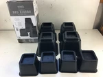 Simplify - 8 Piece Adjustable Bed Risers Set Black 4 3" & 5". Fixed Price $9.95.