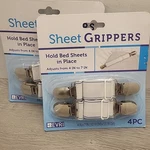 Evri Laundry Grippers Holds Bed Sheets In Place Lot Of 2- 8 Pieces. Fixed Price $12.00.