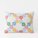 Daisy Patch Quilted Sham - White Multi, Standard. Fixed Price $25.90.