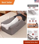Deluxe Single Leg Elevation Pillow - Memory Foam, Washable Cover, 29X13X9.5. Fixed Price $54.99.