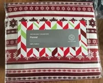 Martha Stewart Holiday Fair Isle Flannel Sheet Set Queen Red Ivory Christmas 4P. Fixed Price $99.00.