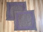 Echo New York Cotton Embridered Euro Shams Khaki Green Purple Zip Set Of 2 Read. Fixed Price $24.99.