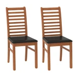Set Of 2 Wooden Dining Chair With Rubber Legs For Living Room-brown Color. Fixed Price $148.48.