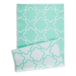 Dii Design Imports Indoor Outdoor 3X6 Ft Reversible Lattice Woven Rug,aqua(used). Fixed Price $15.88.