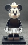 Lego Minnie Mouse - Grayscale, Steamboat Willie 21317 Disney Minifigure IDEA050. Fixed Price $11.99.