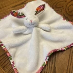 Vera Bradley Baby Lovey Bunny White/pink Security Blanket Rabbit. Fixed Price $39.99.