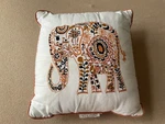 Xhilaration Decorative Pillow 16X16 Embroidered Elephant With Trunk Up. Fixed Price $13.80.