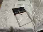 Sferra Italy Nwt 2PC Euro Shams Rosina 406TC Percale Embroidery Ivory/white. Fixed Price $250.00.
