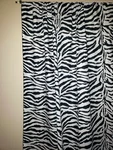 Cotton Zebra Print Curtain Panel 58" Wide Stage/photography Backdrop. Fixed Price $17.99.