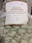 Pottery Barn Teen One (1) Cream Puff Twill Quilted Standard Sham Sage Green Nwt!. Fixed Price $32.75.