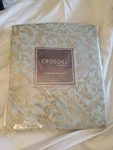Croscill Bellavista Style 5117 European Sham 27X27 Aqua Gold New Bedding. Fixed Price $25.99.