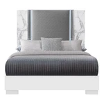 Global Furniture Usa Ylime White High Gloss Marble Queen Bed With Led. Fixed Price $548.99.