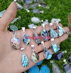 New Sale Tiger Eye & Mix Gemstone 925 Sterling Silver Plated Lot Bezel Pendants. Fixed Price $75.40.