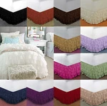 New 1PC Solid Plain Bed Dressing Ruffle Skirt 20" Inch Drop 5 Layered 4 Sizes. Fixed Price $12.60.