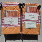 Vera Bradley Louisa Orange Pink White Striped 2 X Standard Pillow Shams New. Fixed Price $79.99.