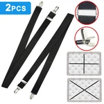 2 Pcs Adjustable Bed Fitted Sheet Straps Suspenders Belt Gripper Fastener Clips. Fixed Price $6.63.