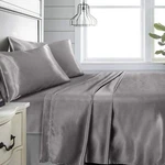 King Sz 4 Pc Bed Sheet Set Silky Smooth Satin Deep Pocket X002YMM88F. Fixed Price $20.00.