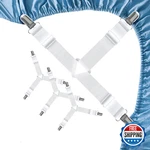 Feelathome 4 Pcs Bed Straps Adjustable Corner Clips To Keep Fitted. Fixed Price $11.33.
