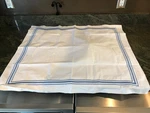 (2) Sferra Custom Standard Sham White/ocean New. Fixed Price $49.99.