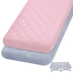 2 Pack Quilted Sheet For Regalo My Cot Portable Toddler Bed, Joovy Travel. Fixed Price $32.99.