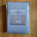 2X New Pointehaven Euro Sham 26X26 Pillow Cases 620TC 100% Sateen Cotton Gray. Fixed Price $14.99.