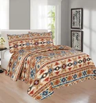Southwestern Native American Tribal Navajo Design Bedspread Quilt Set. Fixed Price $29.64.