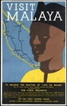 Visit Malaya 1930S Fms Railways Vintage Travel Poster Art Deco Wall. Fixed Price $27.94.