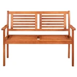Loveseat Wooden Outdoor Patio Bench With Backrest Solid Eucalyptus Vidaxl. Fixed Price $186.99.