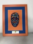 Arte Huichol Mexican Beaded Mask Framed Folk Riviera Nayarit Mexico. Fixed Price $52.50.