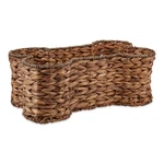 Large Dark Brown Hyacinth Storage Bin Bone Shape Pet Organizer Durable Design. Fixed Price $80.89.