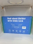 Bed Sheet Holder With Slide Lock 4 Pcs White Easy To Install. Fixed Price $24.97.