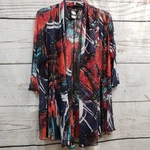 Ali Miles Womens Med Open Cardigan Sheer 3/4 Sleeve Cover Up Travel Workwear. Fixed Price $13.99.