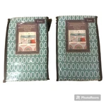 Anthology Bungalow Euro Shams Set Of 2 Jade Green White New. Fixed Price $33.00.