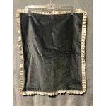 Ann Gish Velvet Pillow Sham Black Ivory Ruffle Trim Luxury Bedding 17X21. Fixed Price $54.99.