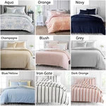 Martha Stewart Yasmin, Solid, Striped Duvet Set 3PC Cover & Shams Cotton/blend. Fixed Price $24.99.