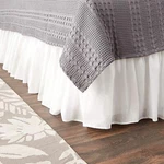 Greenland Home Cotton Voile Dust Ruffle 15-INCH White. Fixed Price $74.30.