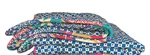 2 Vintage Collier Campbell Quilted Standard Pillow Shams Mardi Gras Print. Fixed Price $60.00.