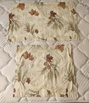 2 Pillow Shams Flannel Cotton, 1 Large, Standard, Leaf Print, Winter, Autumn. Fixed Price $17.99.