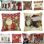 Tache Decorative Christmas Xmas Tapestry Woven Cushion Throw Pillow Cover Set. Fixed Price $14.99.