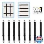 Qoecycth Adjustable Bed Sheet Straps Clips Elastic Mattress Fasteners. Fixed Price $15.38.