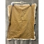 Ann Gish Velvet Pillow Sham Gold Champagne Ruffle Trim Luxury Bedding 17X21. Fixed Price $59.99.
